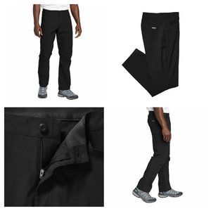 Black  Men's Eddie Bauer Tech Pants Stretch Lightweight Moisture Wicking Comfort